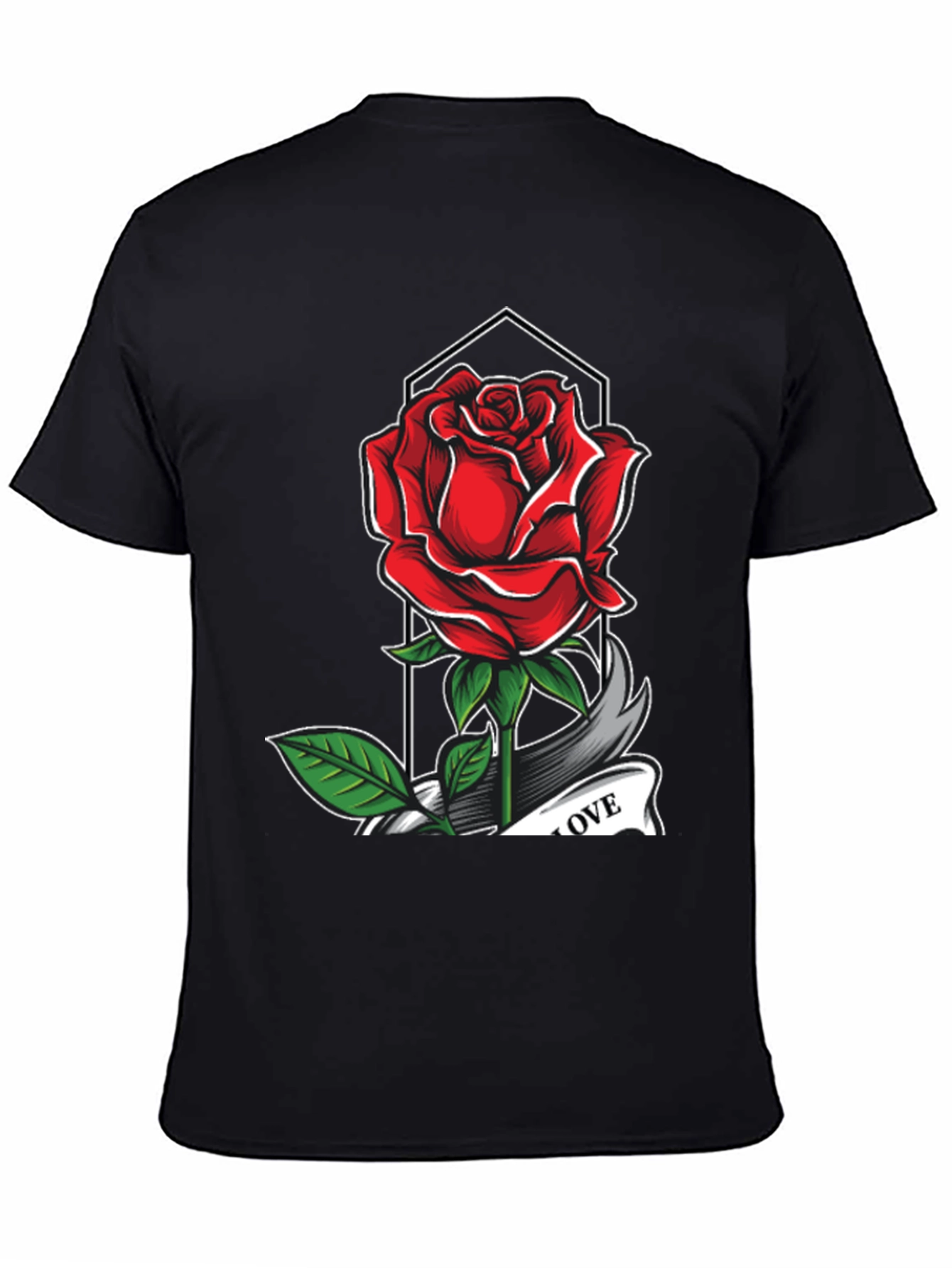 Rose Love Graphic Tee - Classic Comfort Fit