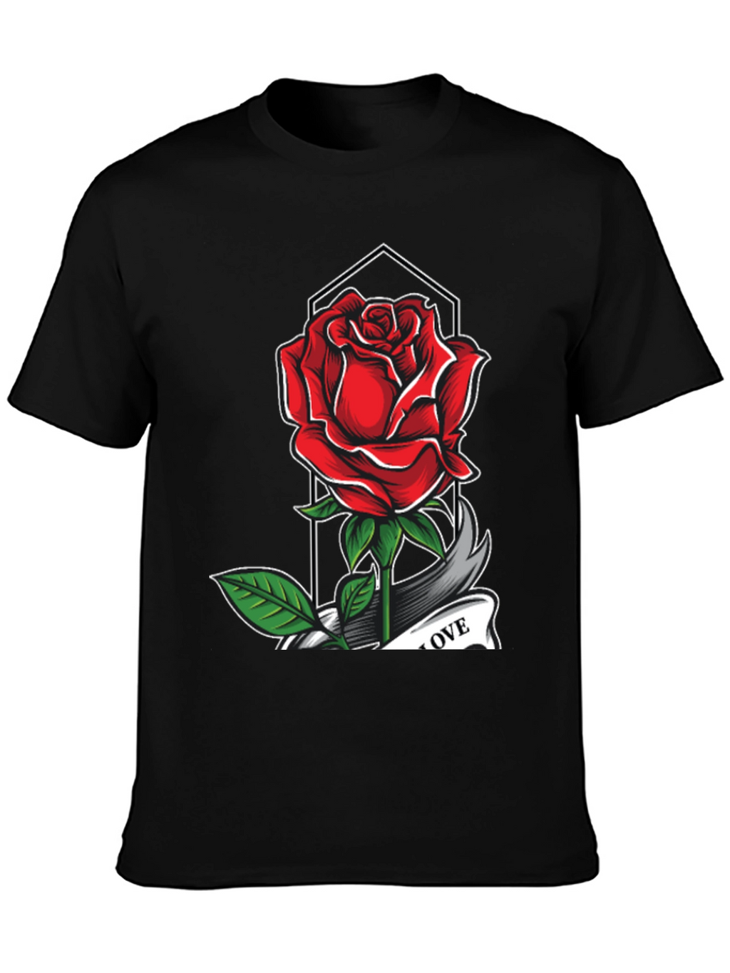 Rose Love Graphic Tee - Classic Comfort Fit