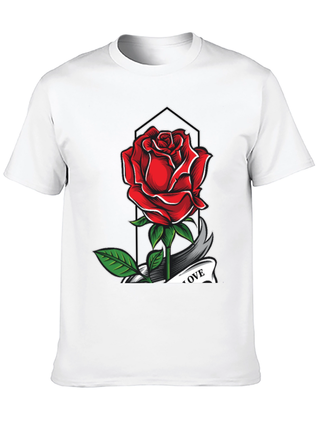 Rose Love Graphic Tee - Classic Comfort Fit