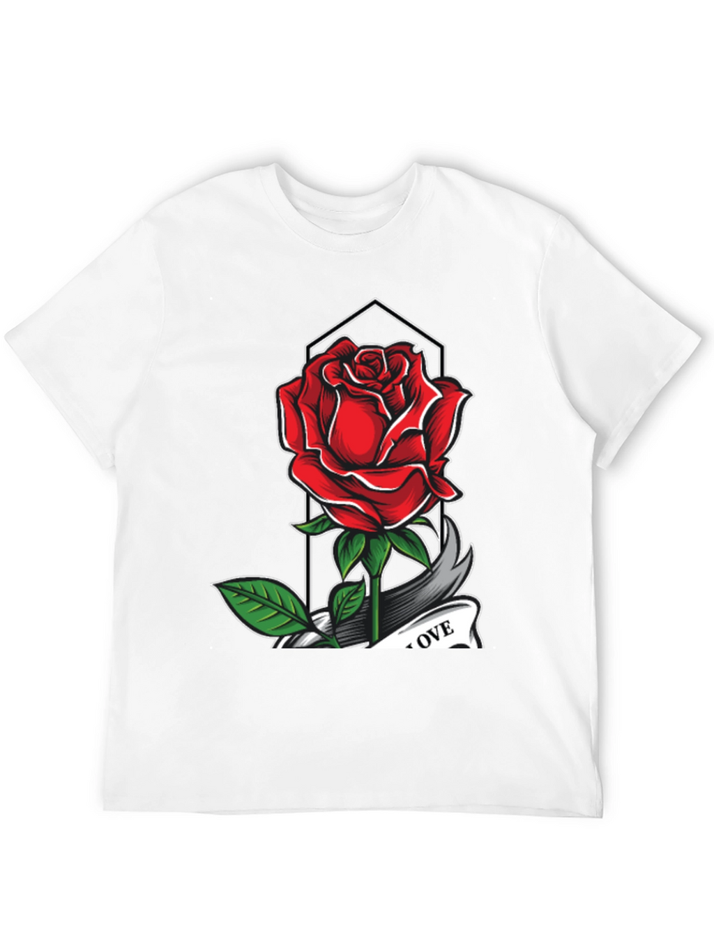 Rose Love Graphic Tee - Classic Comfort Fit