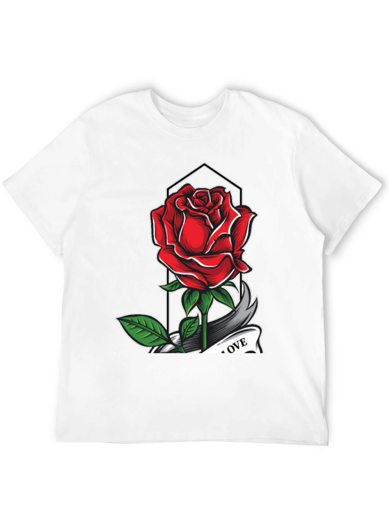 Rose Love Graphic Tee - Classic Comfort Fit