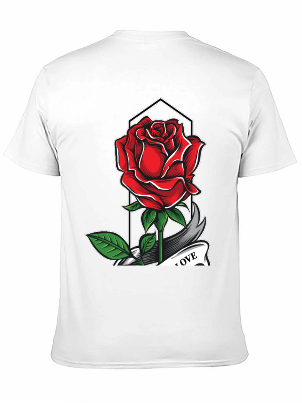 Rose Love Graphic Tee - Classic Comfort Fit