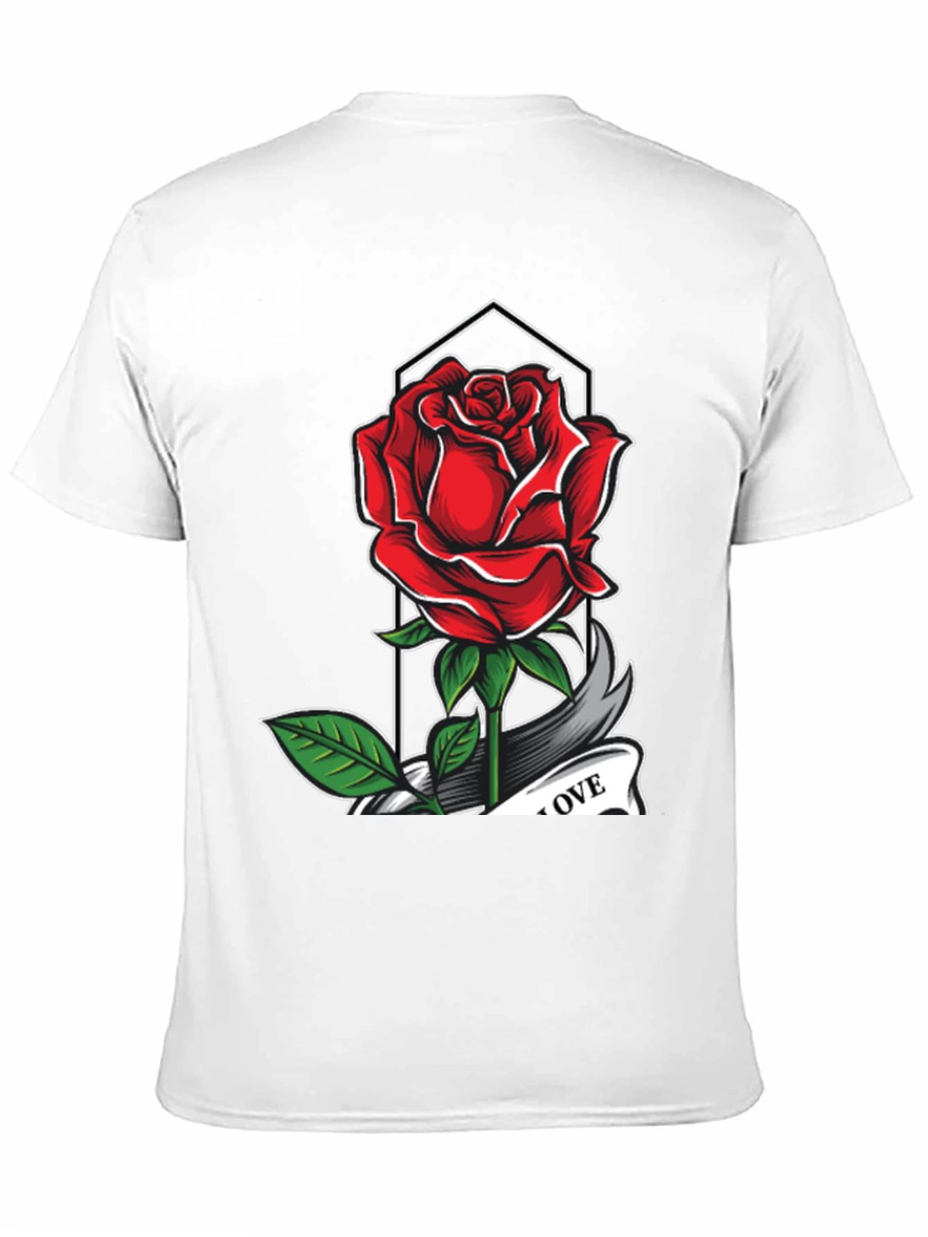 Rose Love Graphic Tee - Classic Comfort Fit