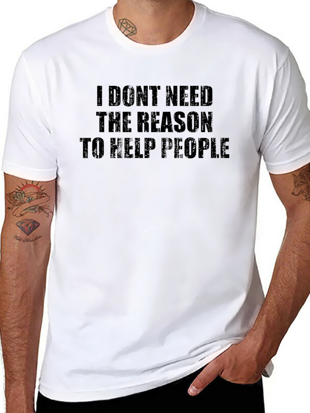 Inspirational Black T-Shirt: I Dont Need The Reason...
