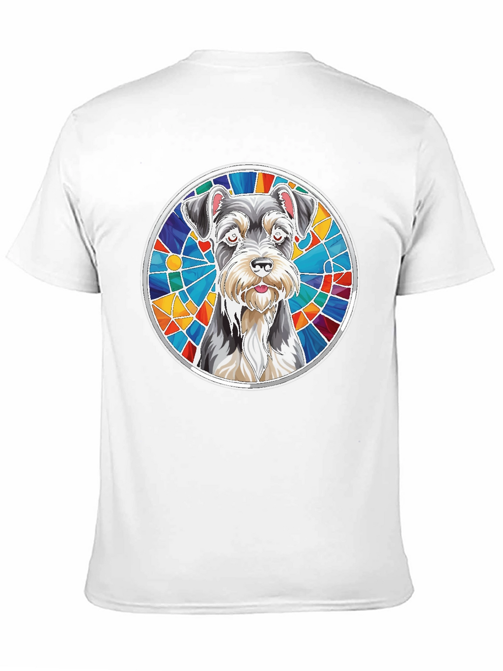 Schnauzer Stained Glass Graphic Tee - Unisex
