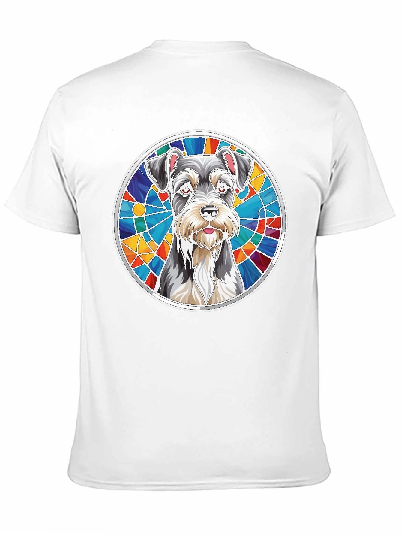 Schnauzer Stained Glass Graphic Tee - Unisex