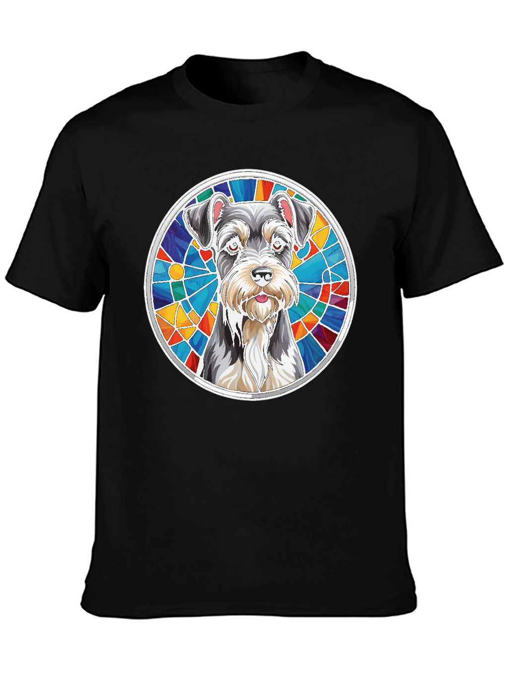 Schnauzer Stained Glass Graphic Tee - Unisex