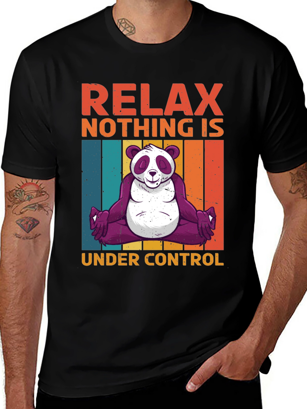 Relax Panda Graphic T-Shirt