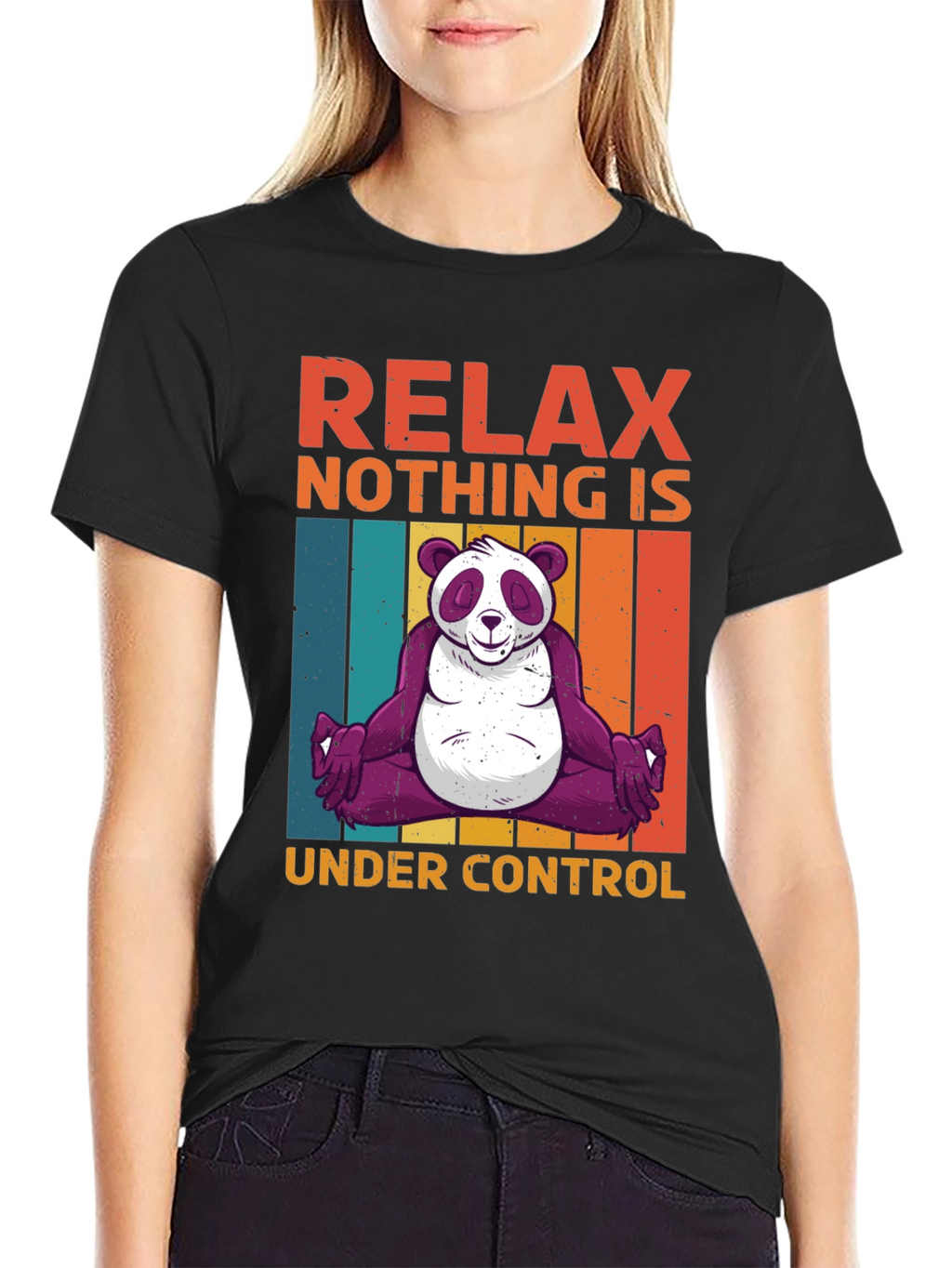 Relax Panda Graphic T-Shirt