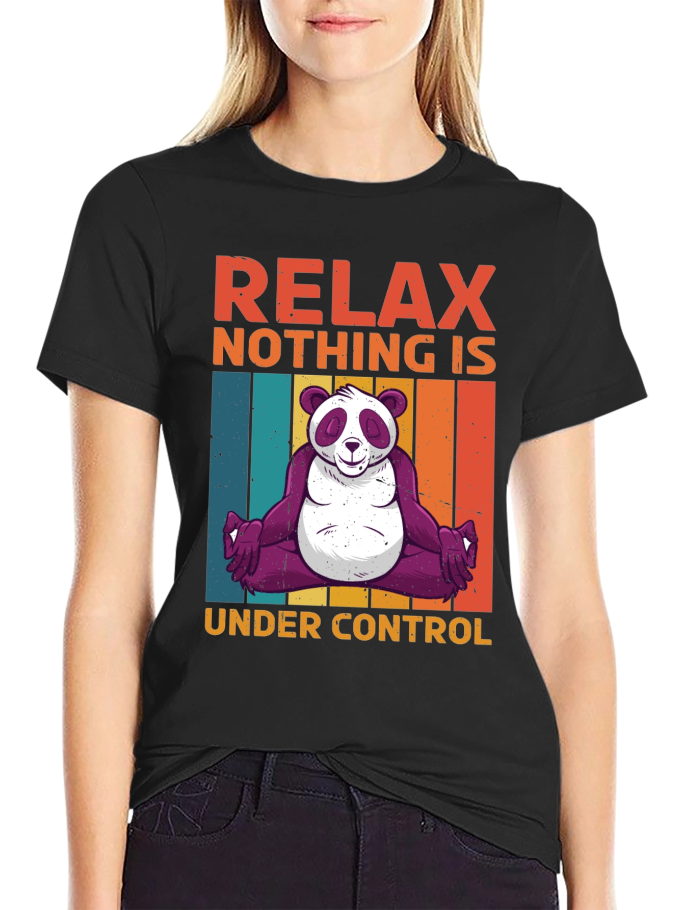 Relax Panda Graphic T-Shirt