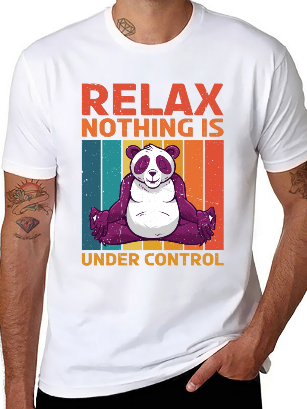 Relax Panda Graphic T-Shirt