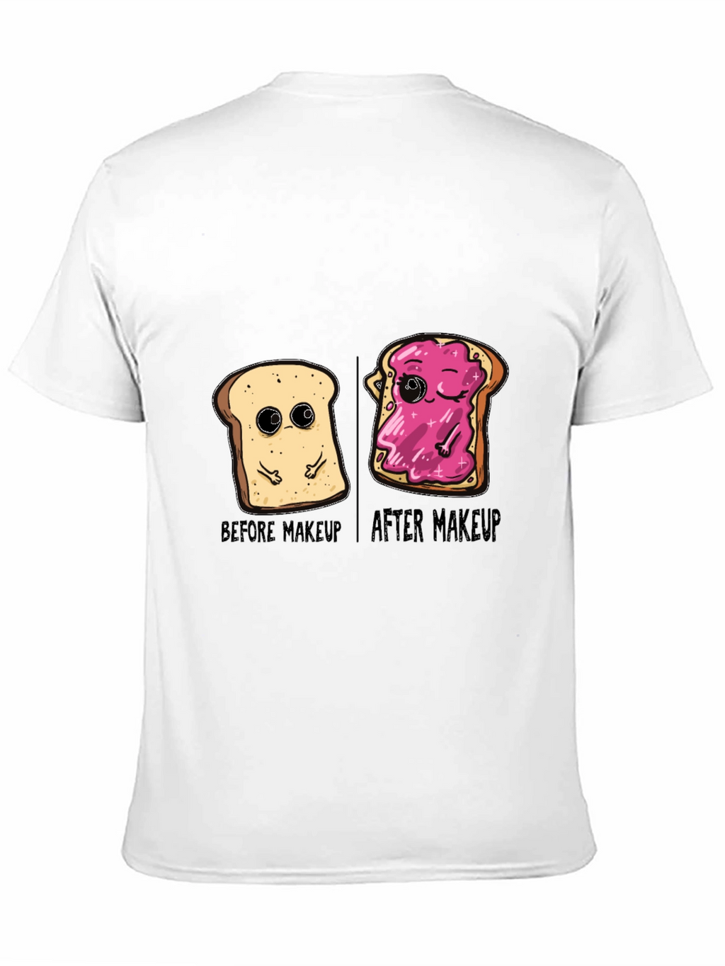 Funny Bread Before & After Makeup Black T-Shirt