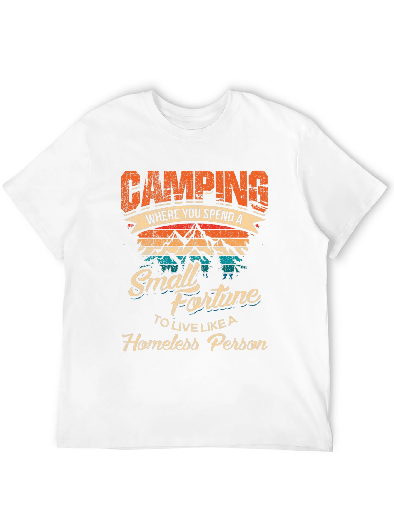 Camping Small Fortune Graphic T-Shirt