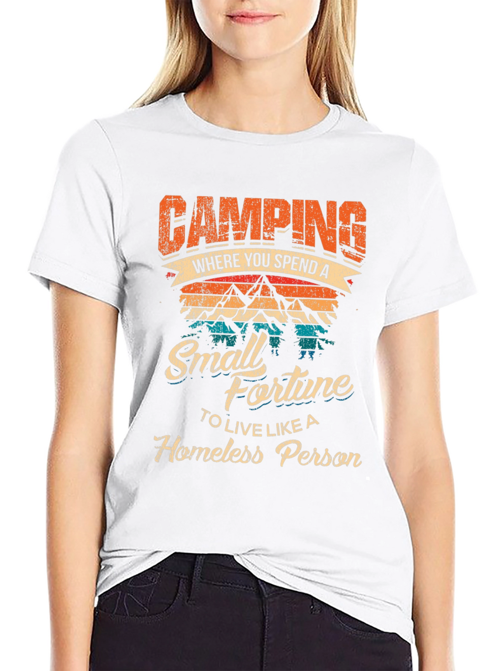 Camping Small Fortune Graphic T-Shirt