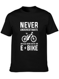 Never Underestimate E-Bike Old Man T-Shirt