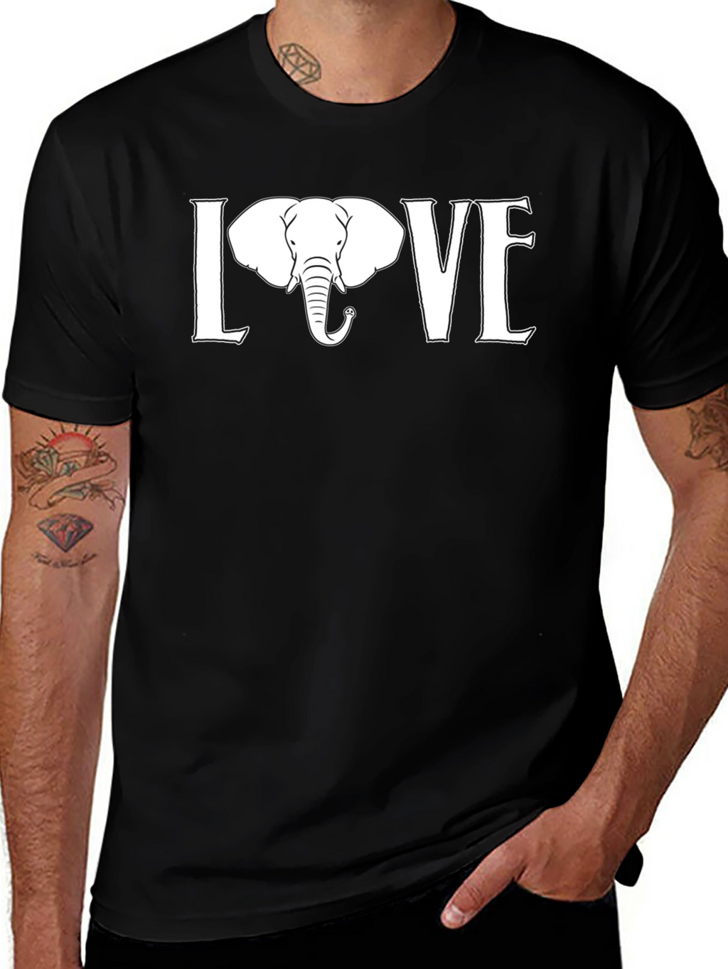 Elephant LOVE Graphic T-Shirt