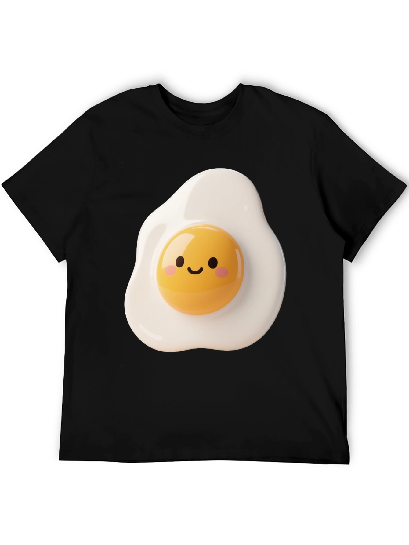 Cute Fried Egg Graphic Tee - Black Unisex T-Shirt