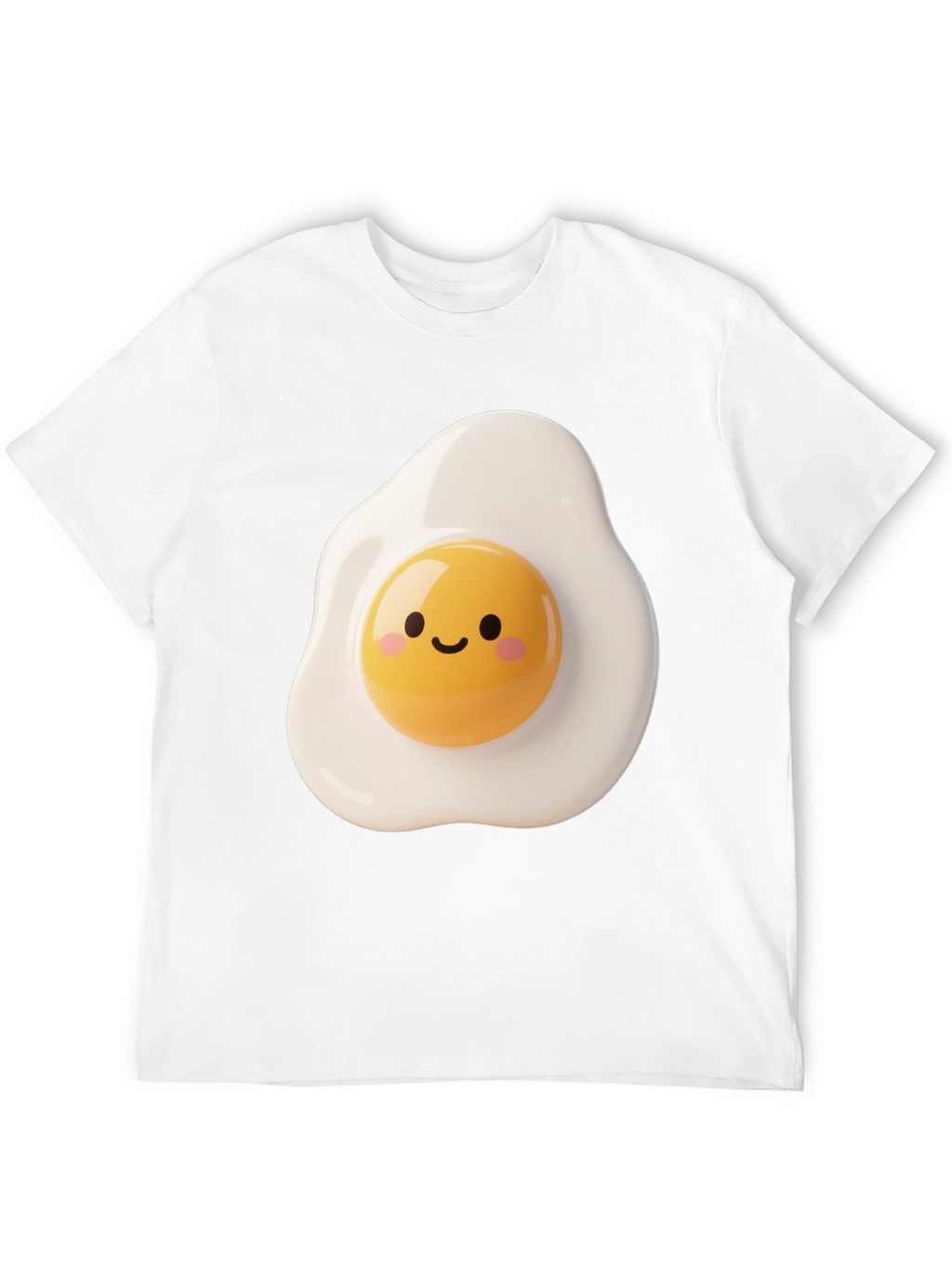 Cute Fried Egg Graphic Tee - Black Unisex T-Shirt