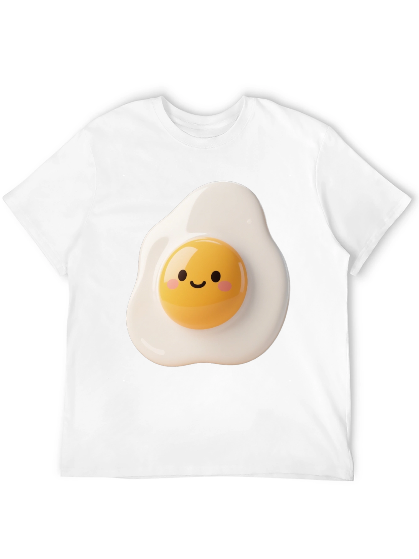 Cute Fried Egg Graphic Tee - Black Unisex T-Shirt