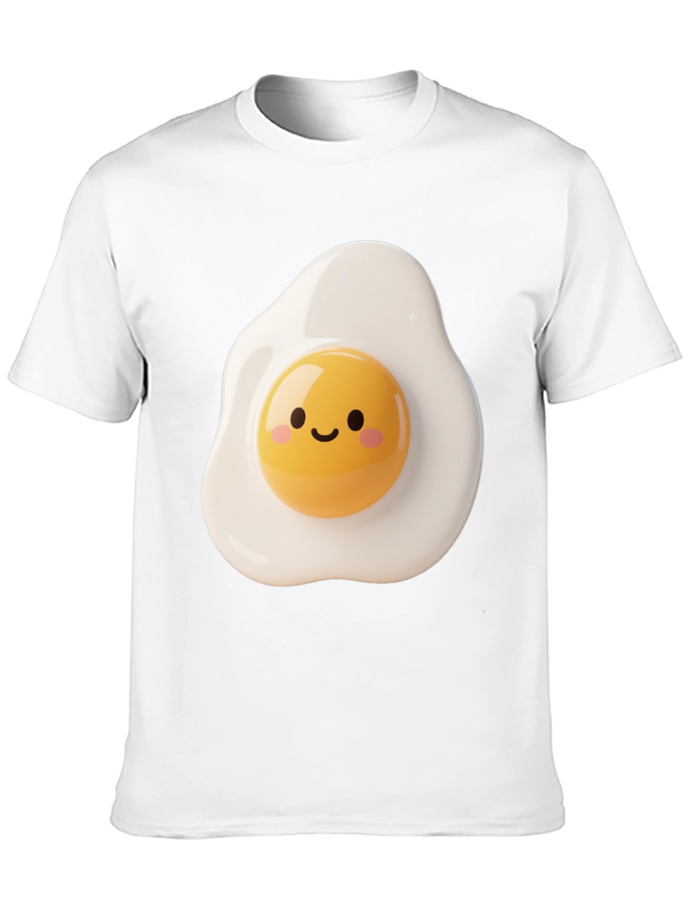 Cute Fried Egg Graphic Tee - Black Unisex T-Shirt