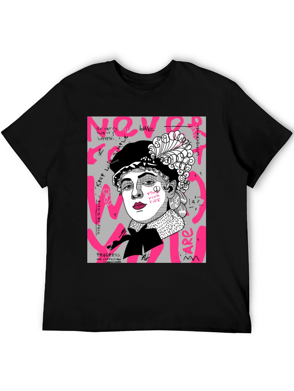 Never Woman T-Shirt Graphic Print Tee