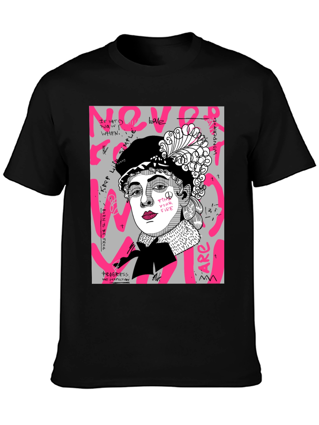 Never Woman T-Shirt Graphic Print Tee