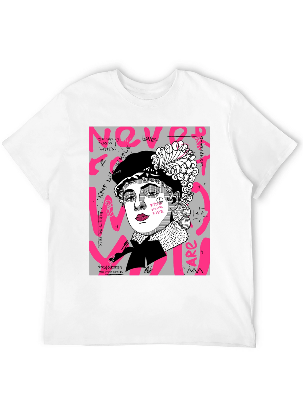 Never Woman T-Shirt Graphic Print Tee