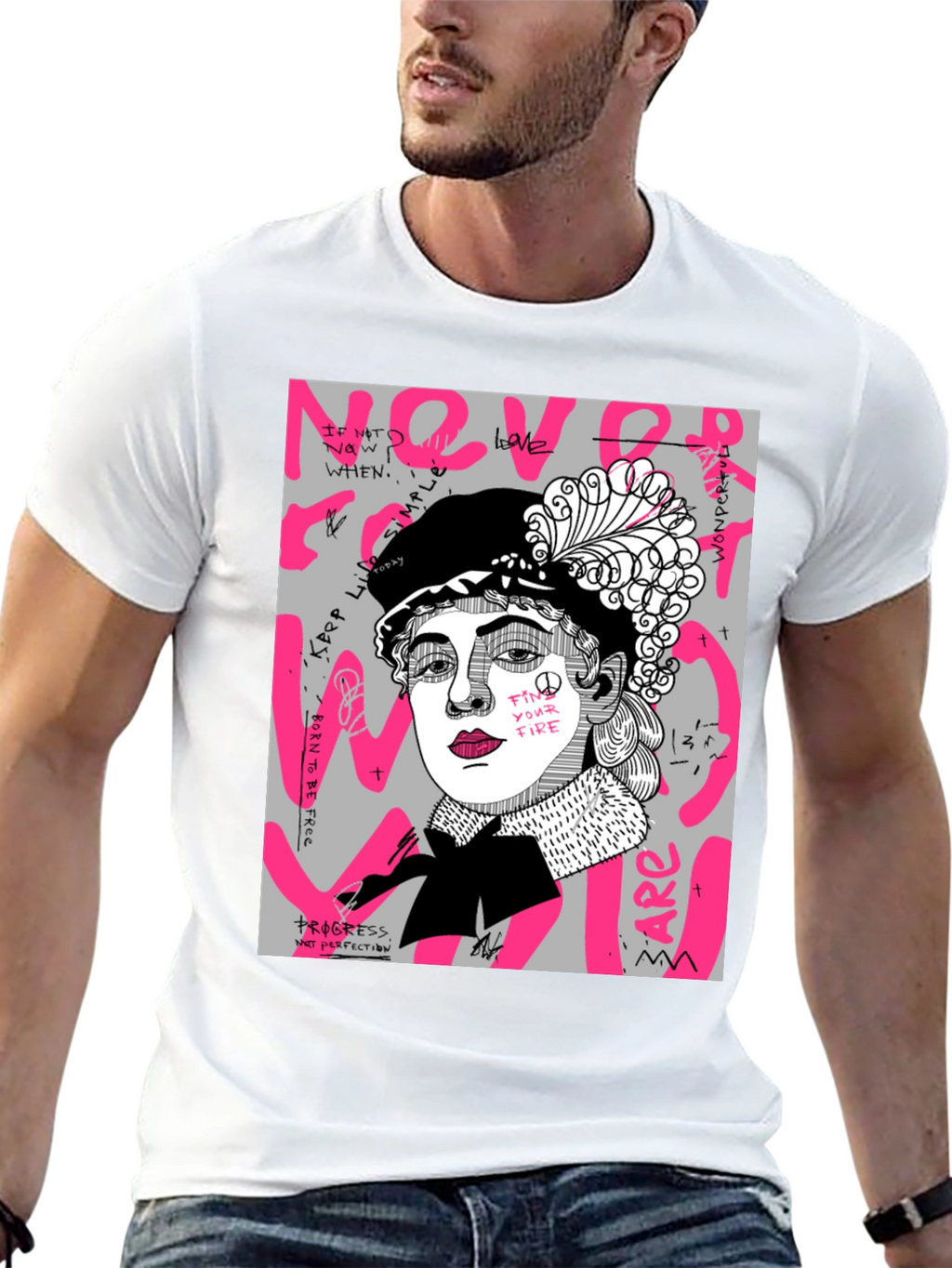 Never Woman T-Shirt Graphic Print Tee