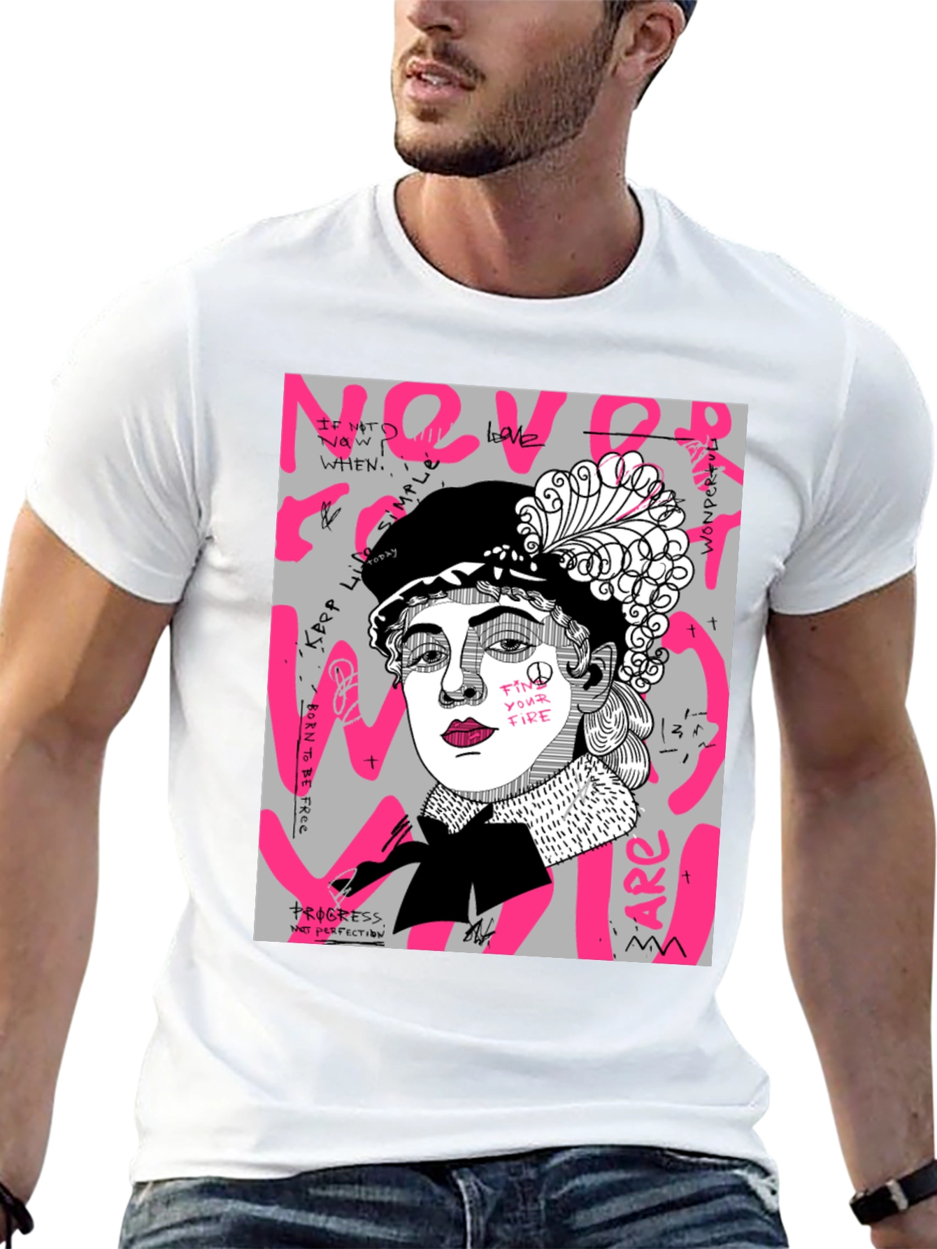 Never Woman T-Shirt Graphic Print Tee