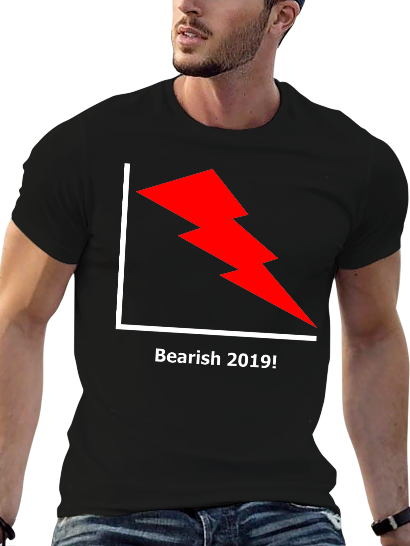 Bearish 2019 Graphic Tee - Black Cotton