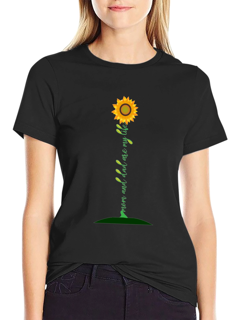 Mom & Dad Sunflower Graphic Tee