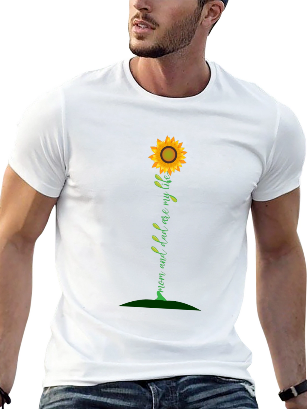 Mom & Dad Sunflower Graphic Tee