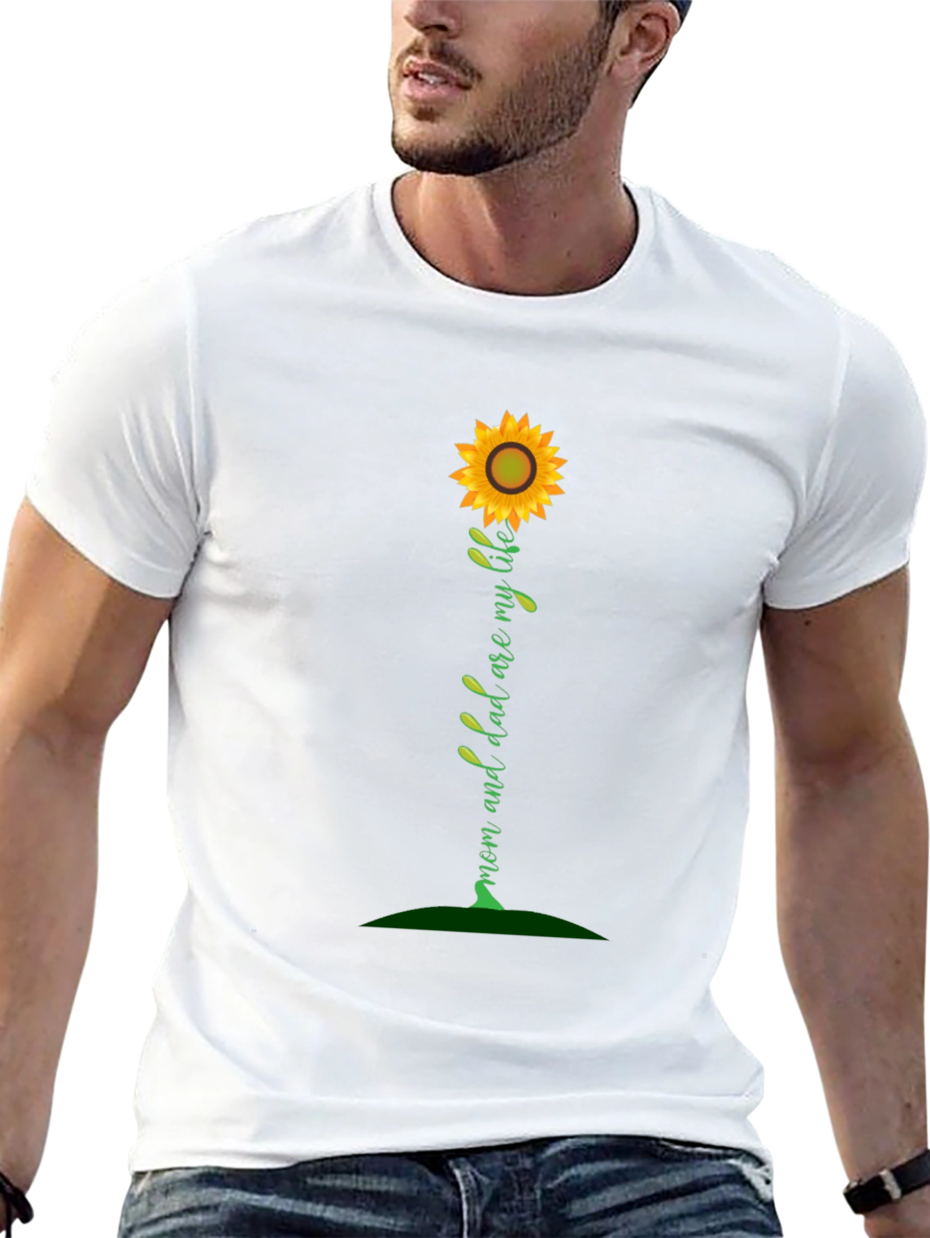 Mom & Dad Sunflower Graphic Tee