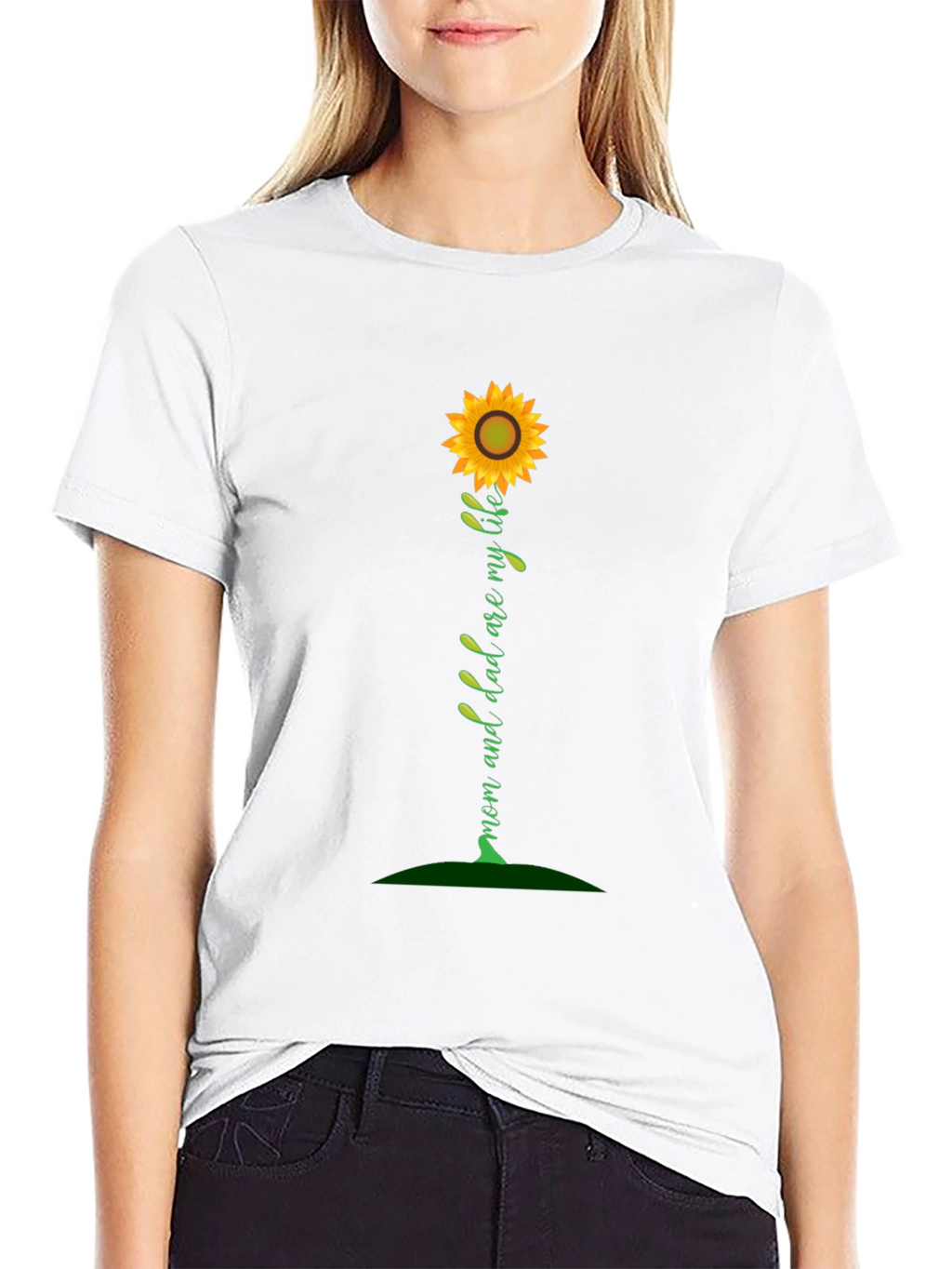 Mom & Dad Sunflower Graphic Tee