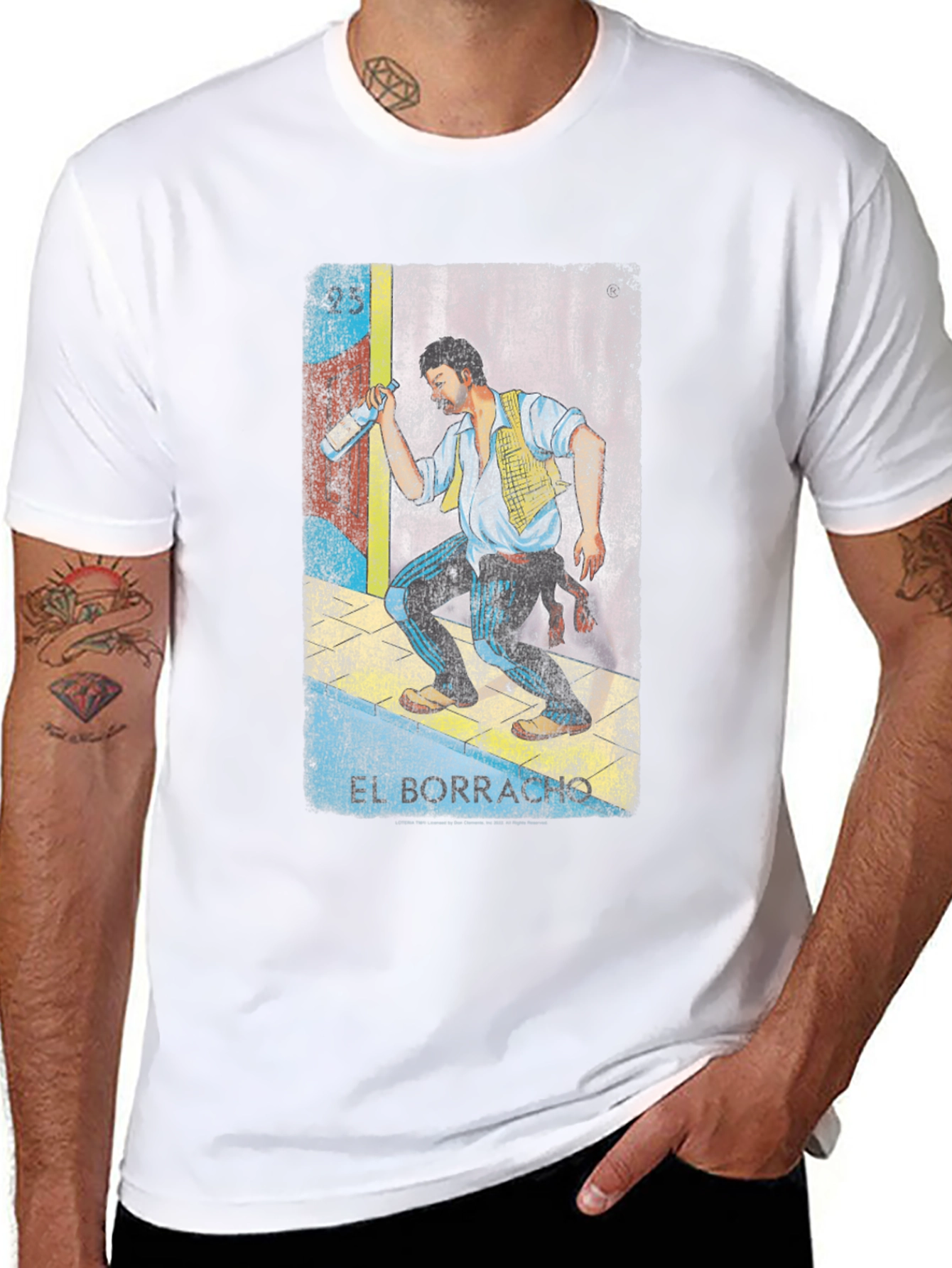 El Borracho Graphic Tee - Loteria Inspired T-Shirt