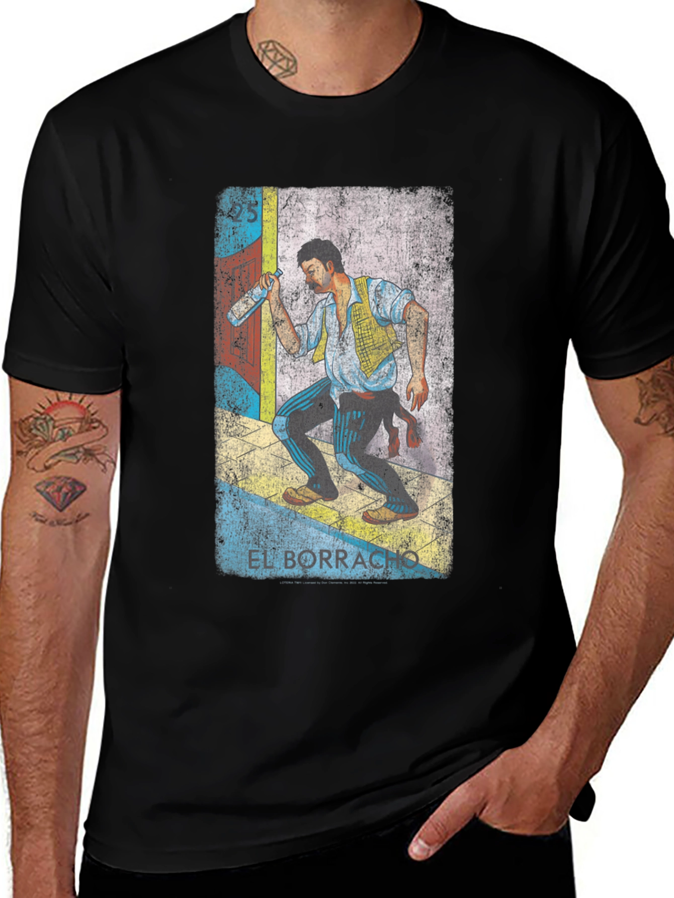 El Borracho Graphic Tee - Loteria Inspired T-Shirt