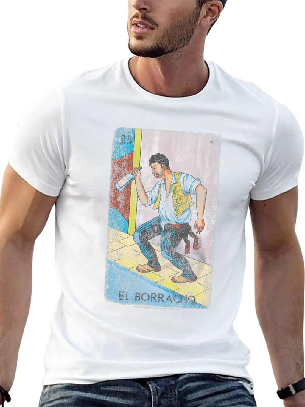 El Borracho Graphic Tee - Loteria Inspired T-Shirt