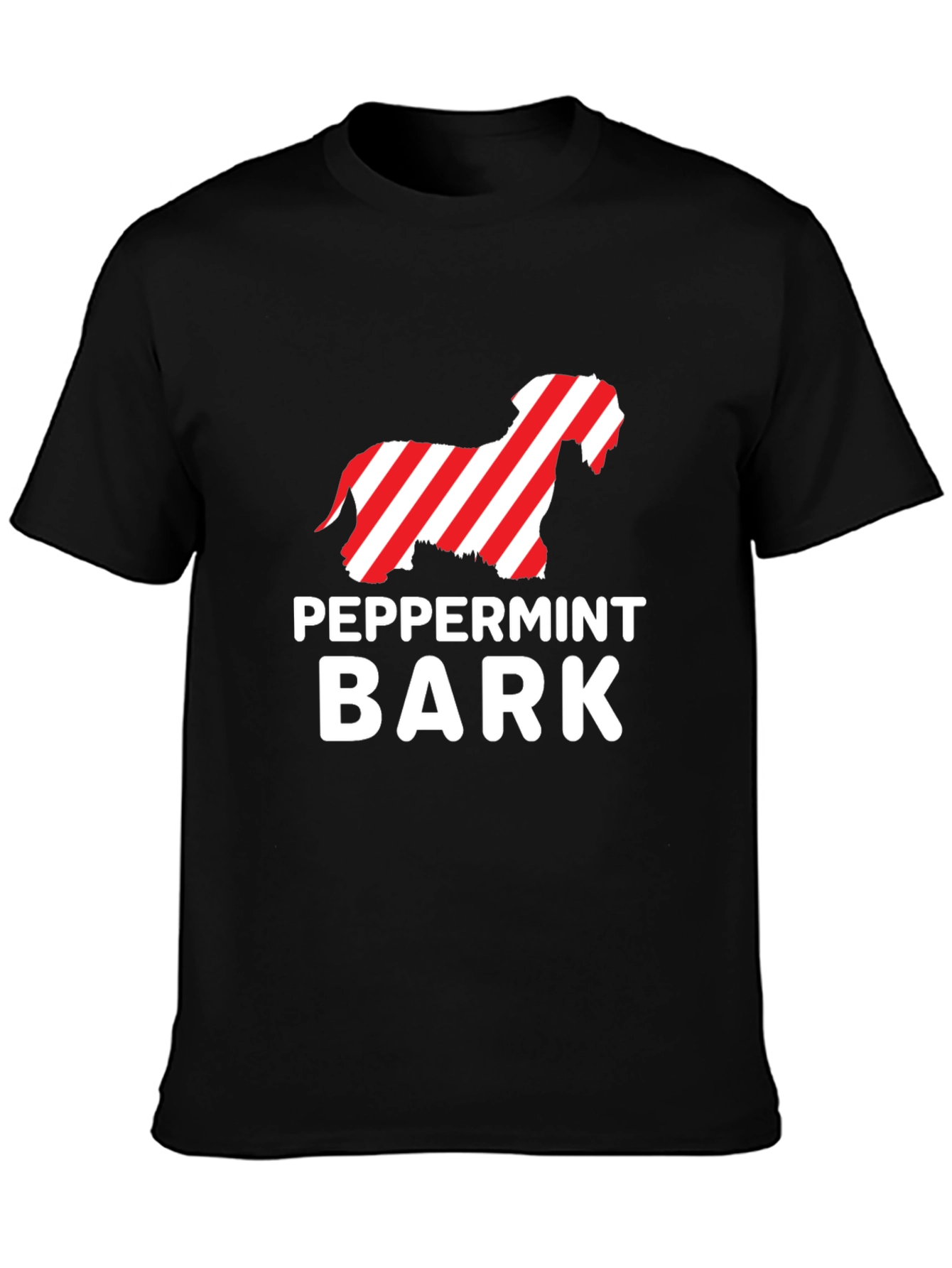 Peppermint Bark Dog T-Shirt - Holiday Fun!