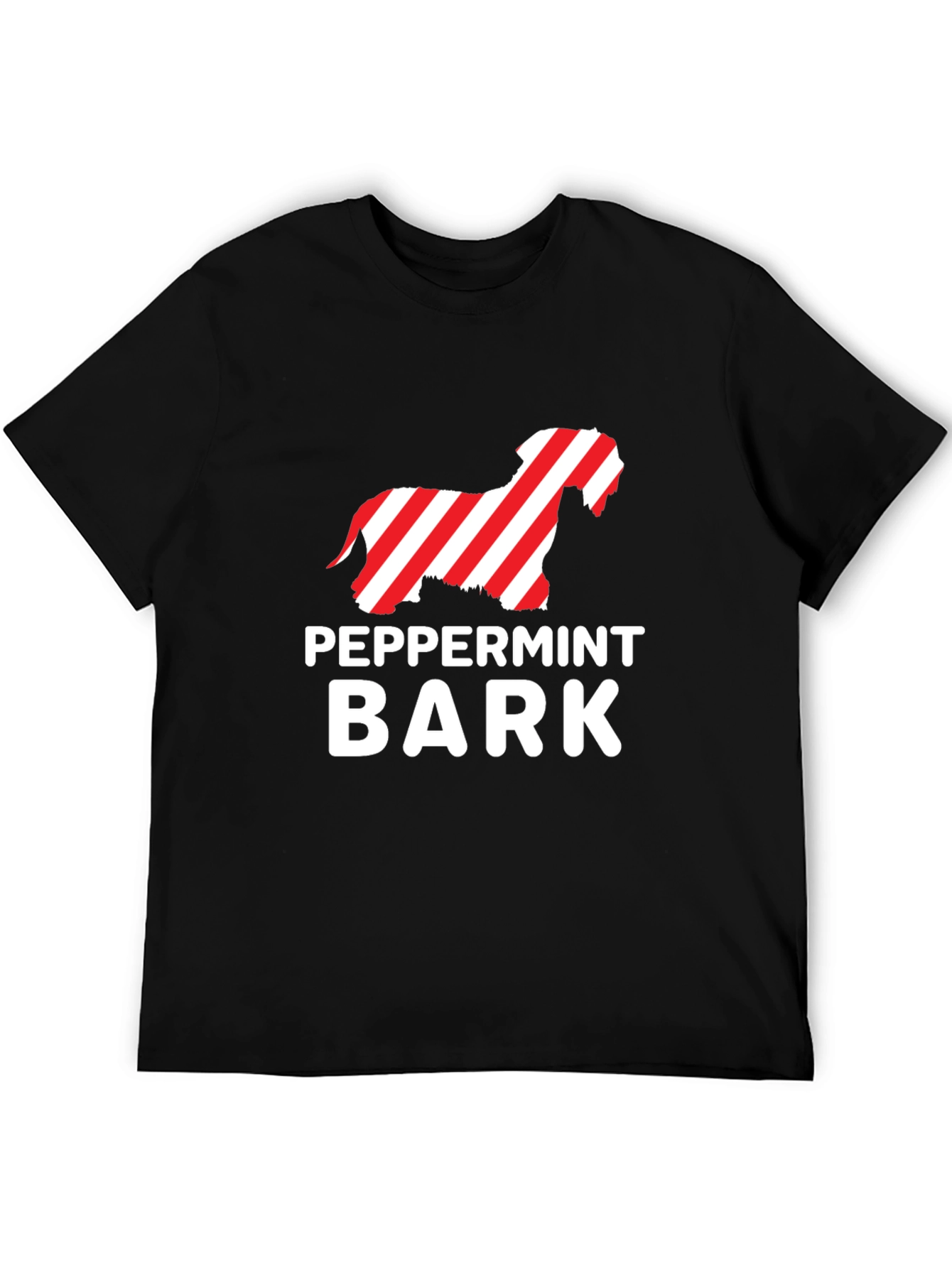 Peppermint Bark Dog T-Shirt - Holiday Fun!