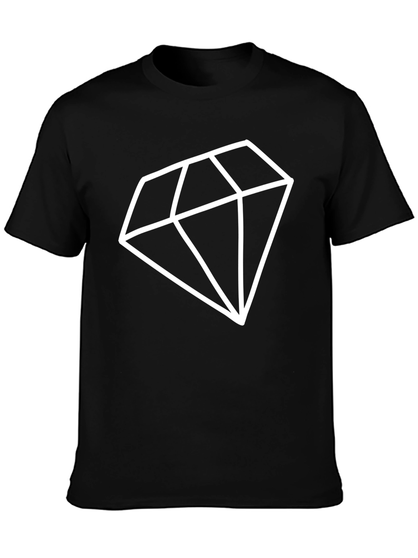 Bold Diamond Graphic Black T-Shirt