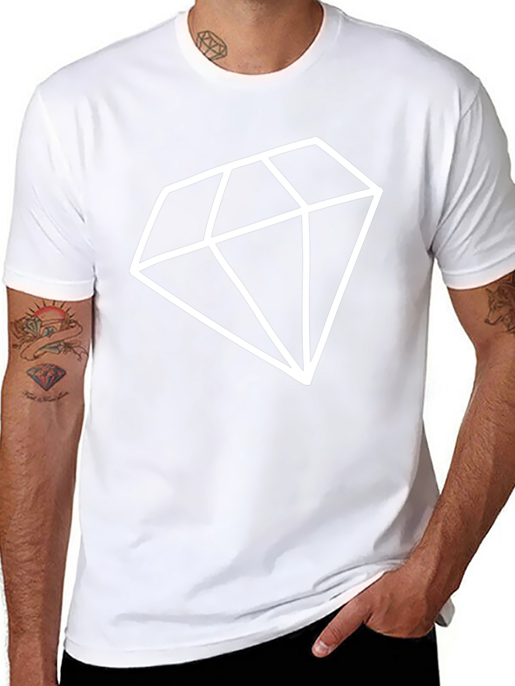 Bold Diamond Graphic Black T-Shirt