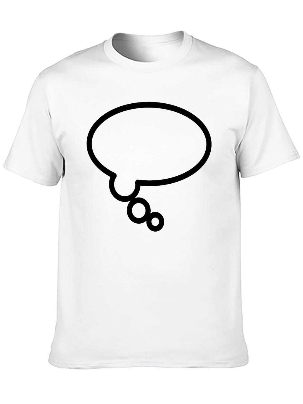 Black T-Shirt with Think Bubble Design