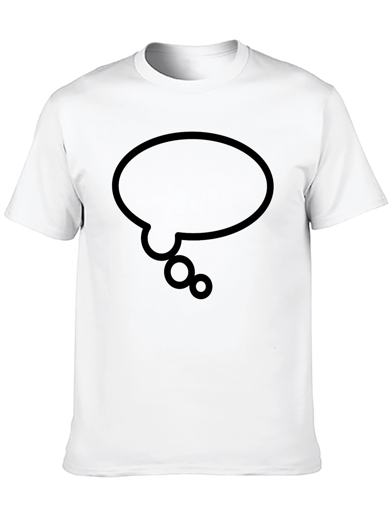 Black T-Shirt with Think Bubble Design