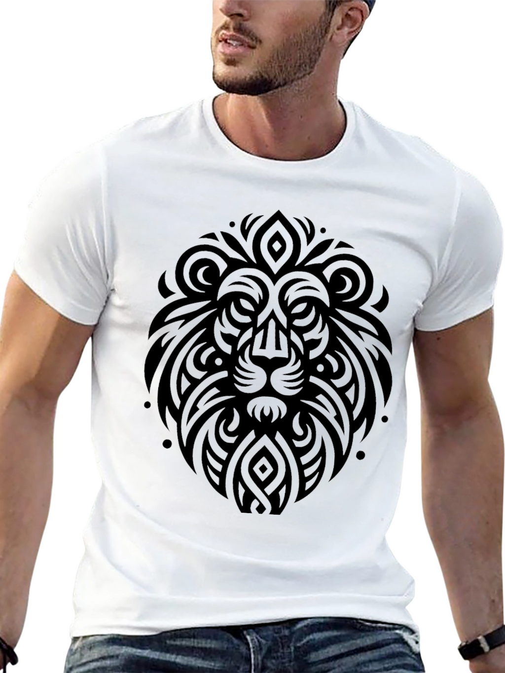 Black Lion Graphic Tee - Stylish Mens T-Shirt