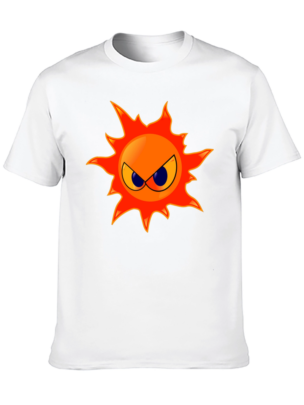 Angry Sun Graphic Tee - Black Cotton T-Shirt