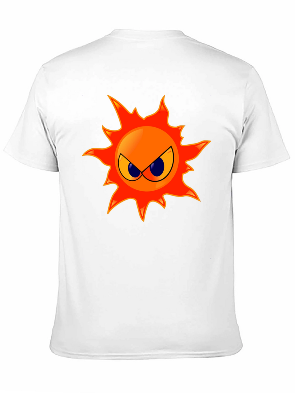 Angry Sun Graphic Tee - Black Cotton T-Shirt