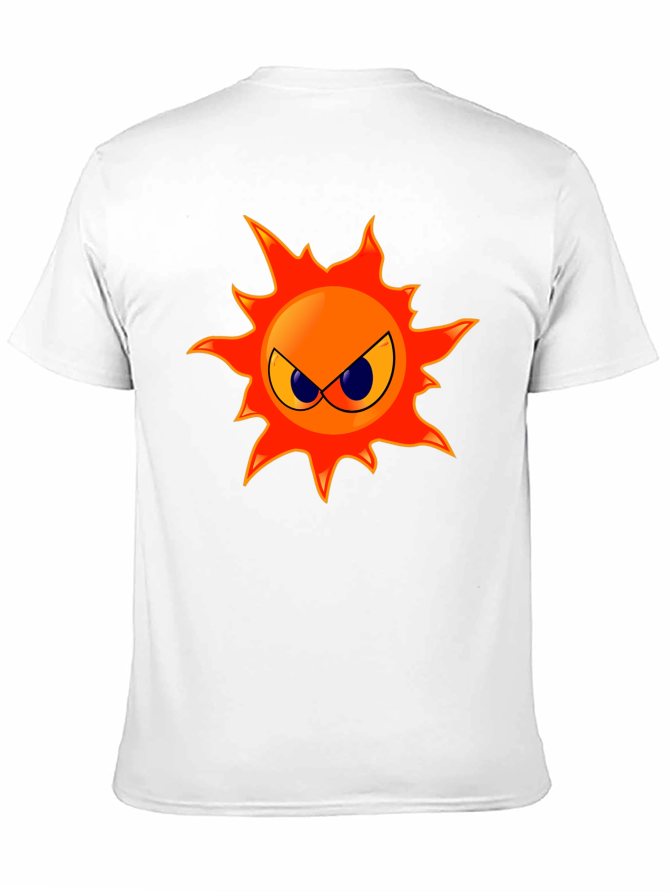 Angry Sun Graphic Tee - Black Cotton T-Shirt