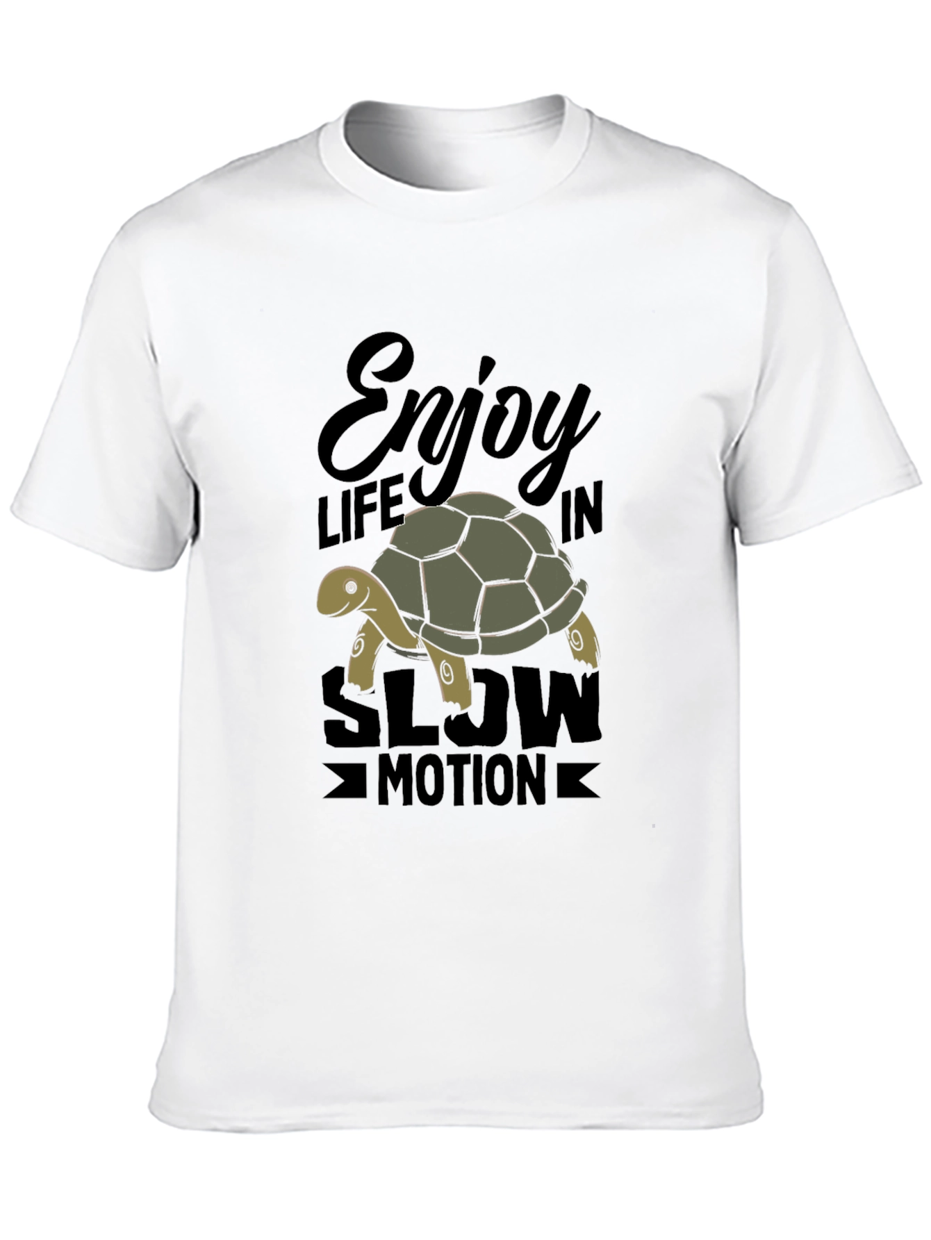 Enjoy Life Turtle Graphic T-Shirt