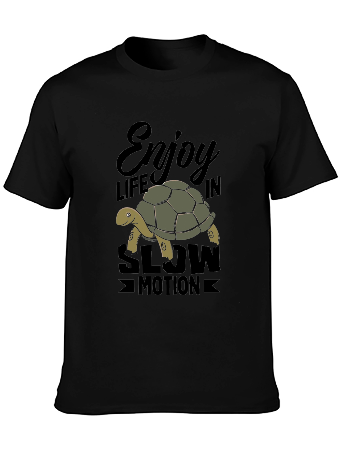 Enjoy Life Turtle Graphic T-Shirt