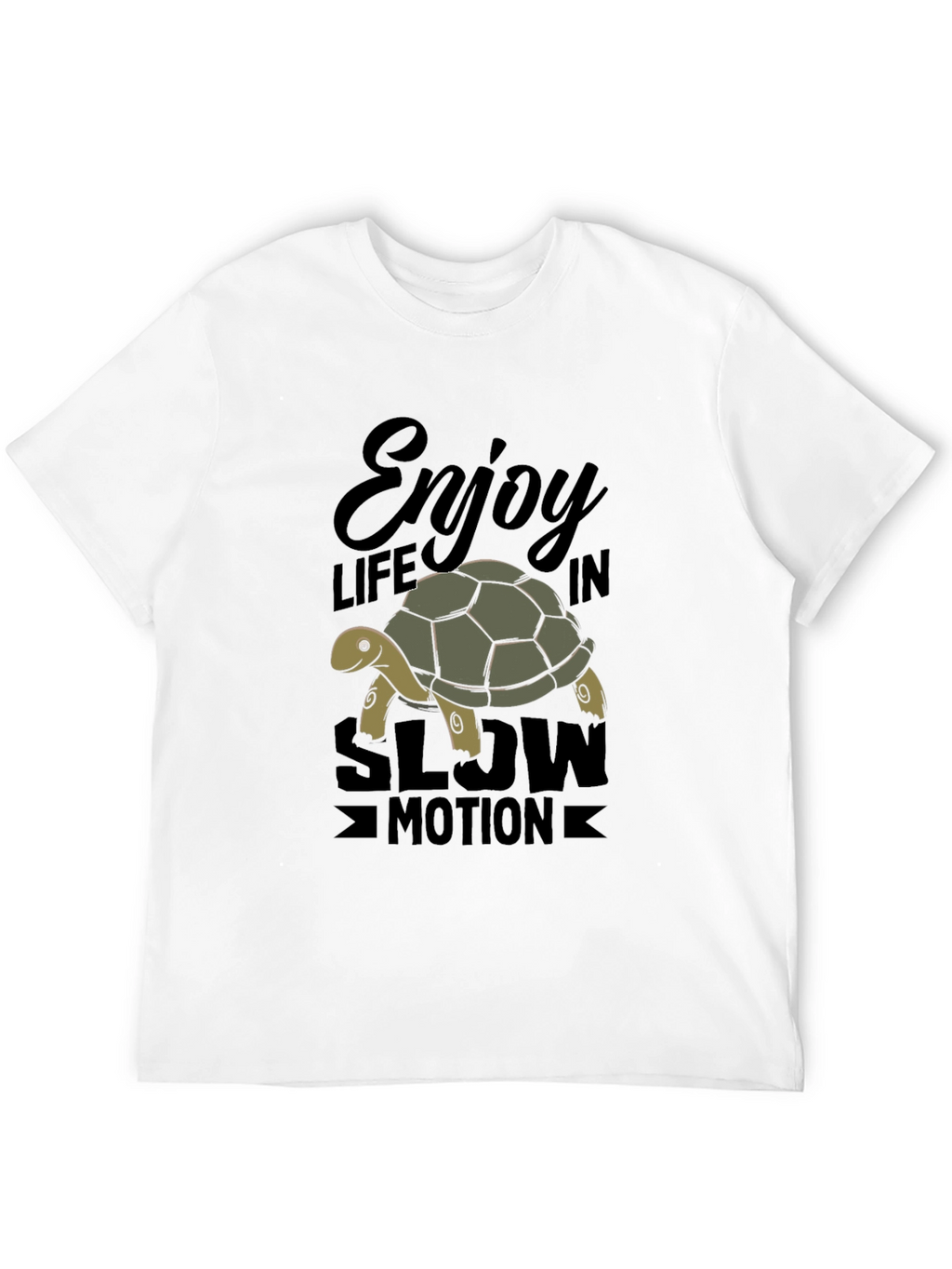 Enjoy Life Turtle Graphic T-Shirt